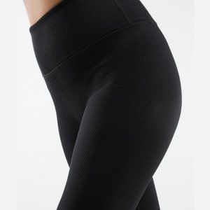 Fabletics Ribbed Black Leggings